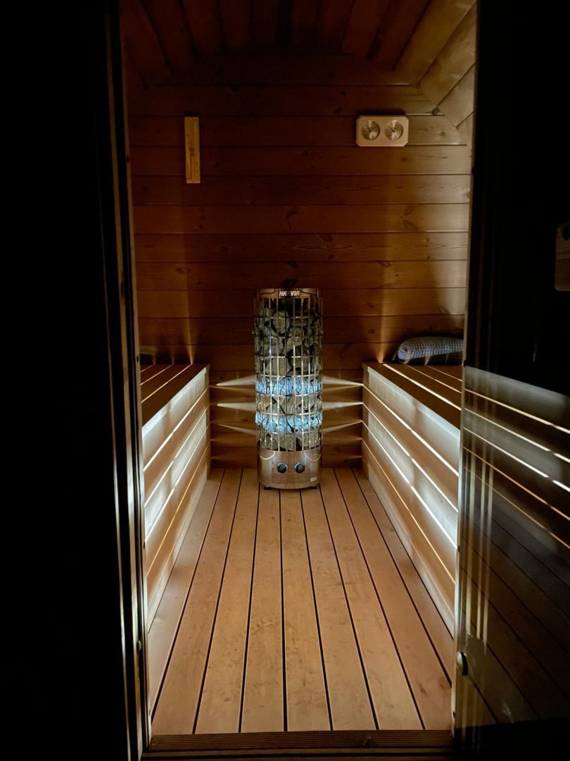 Houtgestookte barrel sauna |
